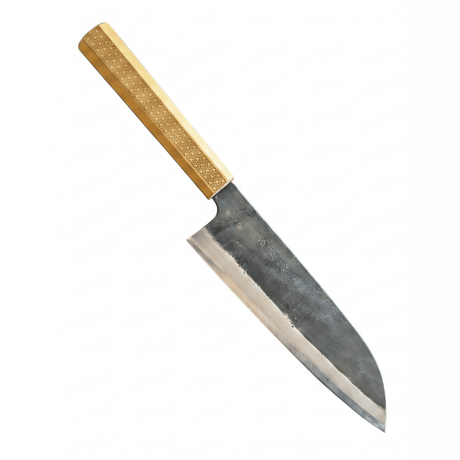 Tokaji | Santoku 180 mm | Shirogami 1 / White 1 & Iron clad & Wave skæfte | Japansk kokkekniv
