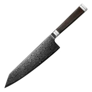 Enenra | Bunka 210 mm | Japansk kokkekniv | Rinzen #1 & Sort Damaskus67